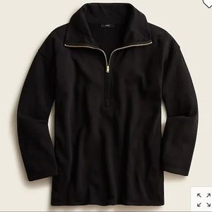 J. Crew Black Half-Zip Sweatshirt